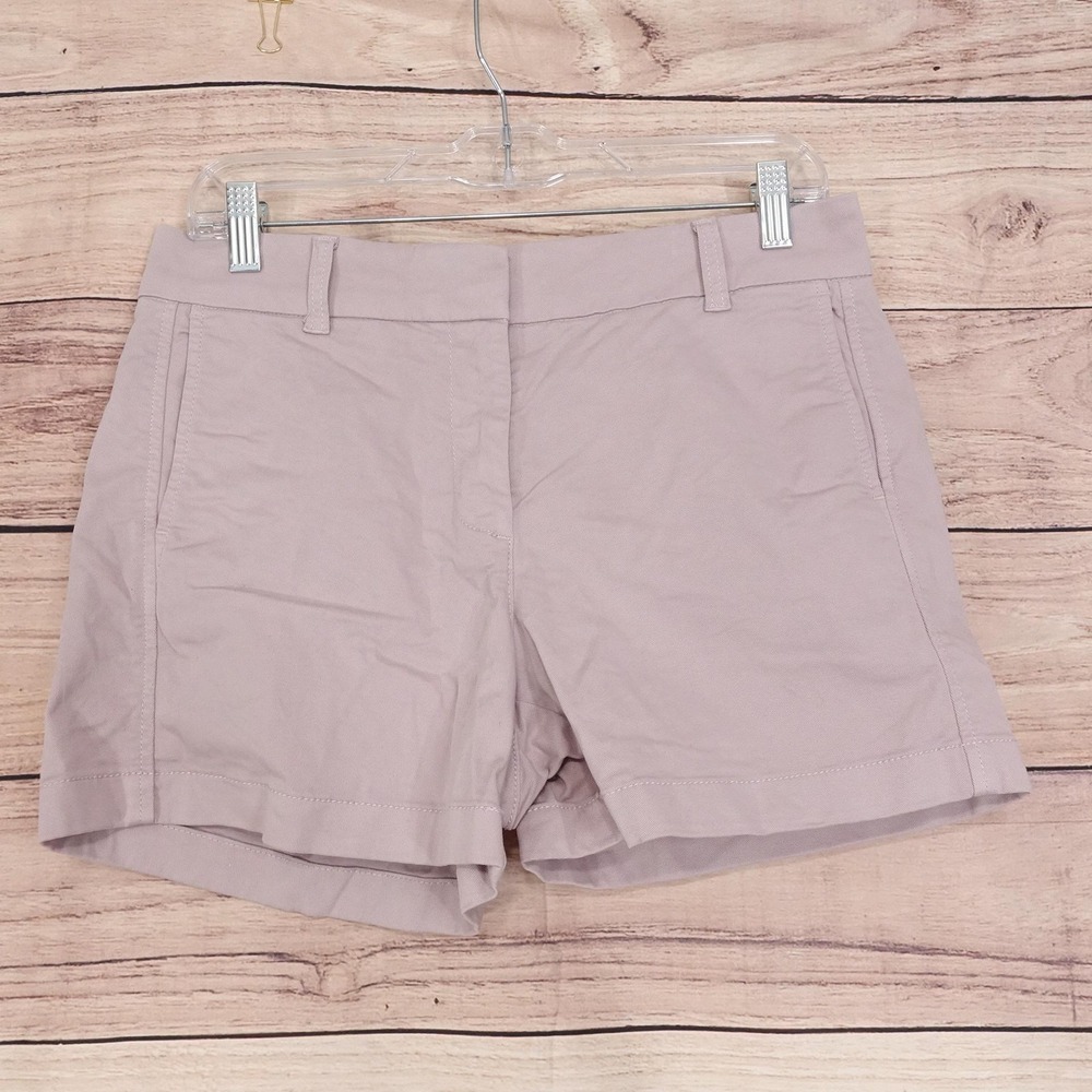 J.Crew Chino Shorts Womens Size 6 Pink Twill 31 Waist 4 Inseam Stretch Casual